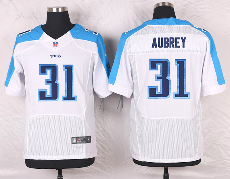 Nike Tennessee Titans #31 Aubrey White Elite Jersey