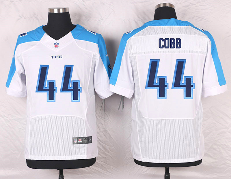 Nike Tennessee Titans #44 Cobb White Elite Jersey