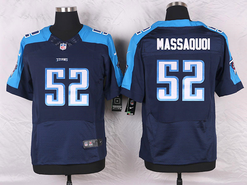 Nike Tennessee Titans #52 Massaquoi D.Blue Elite Jersey