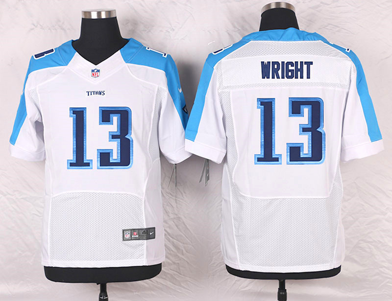 Nike Tennessee Titans #13 Wright White Elite Jersey