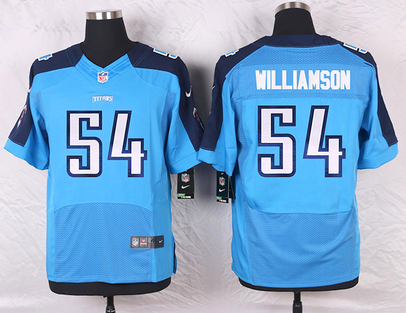 Nike Tennessee Titans #54 Williamson Blue Elite Jersey