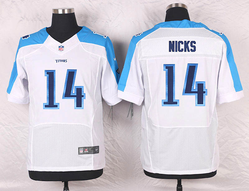 Nike Tennessee Titans #14 Nicks White Elite Jersey