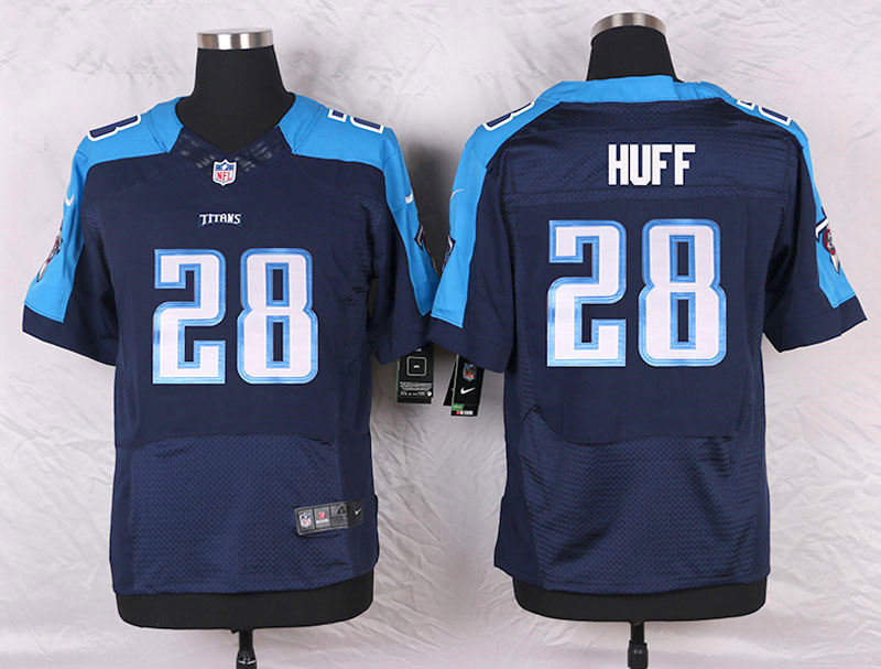 Nike Tennessee Titans #28 Huff D.Blue Elite Jersey