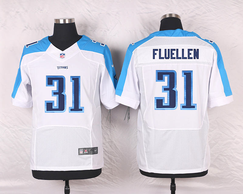 Nike Tennessee Titans #31 Fluellen White Elite Jersey