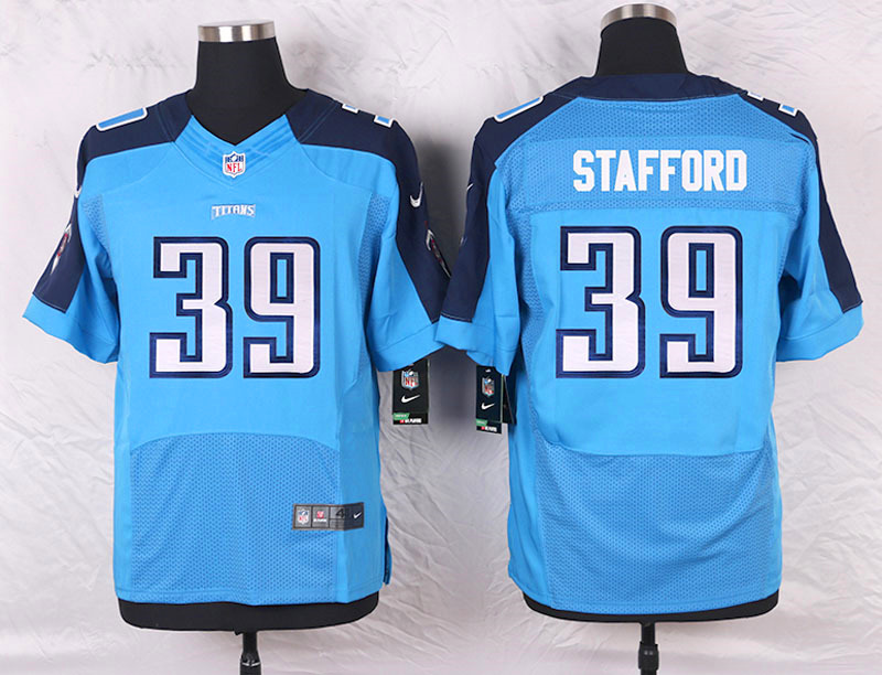 Nike Tennessee Titans #39 Stafford Blue Elite Jersey