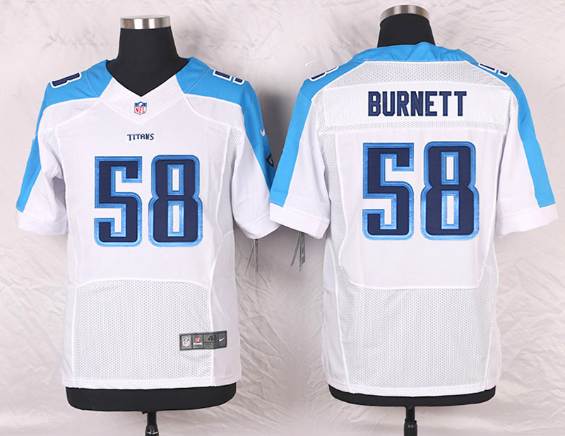 Nike Tennessee Titans #58 Burnett White Elite Jersey