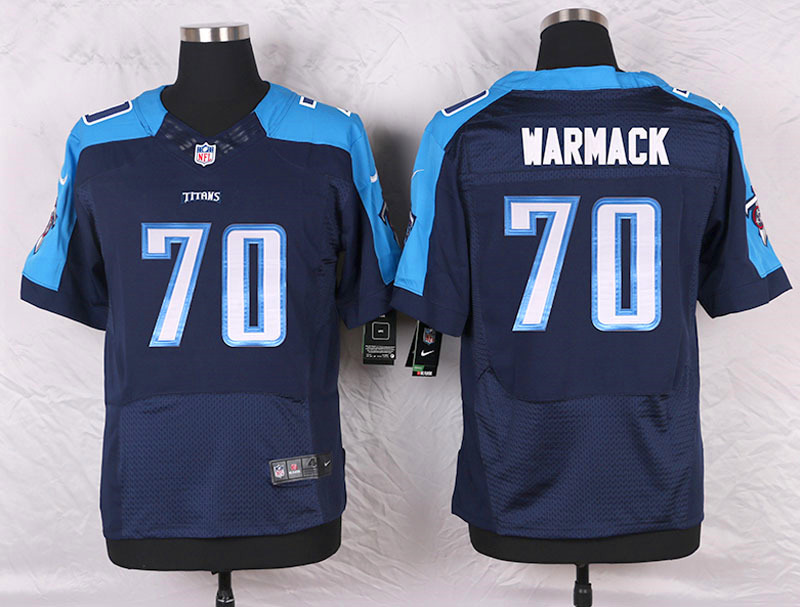 Nike Tennessee Titans #70 Warmack D.Blue Elite Jersey