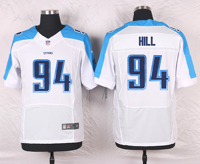 Nike Tennessee Titans #94 Hill White Elite Jersey