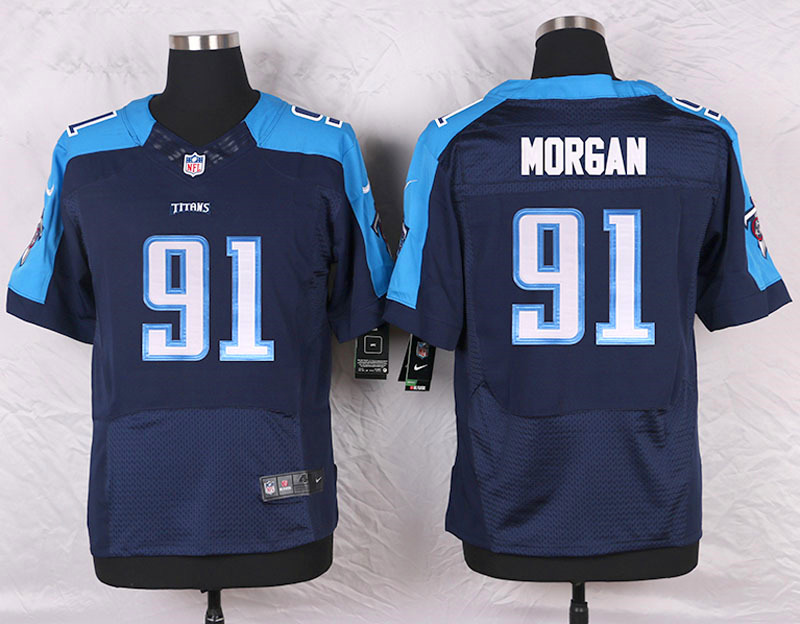 Nike Tennessee Titans #91 Morgan D.Blue Elite Jersey