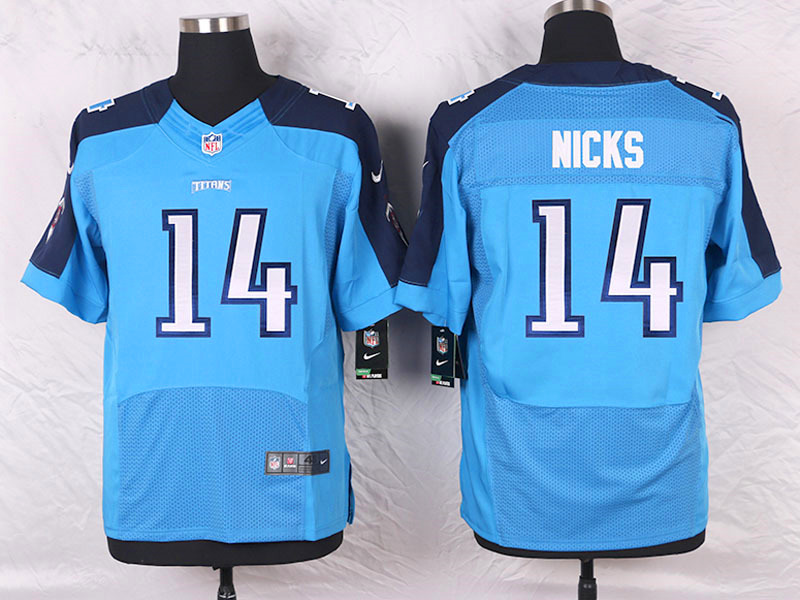 Nike Tennessee Titans #14 Nicks Blue Elite Jersey