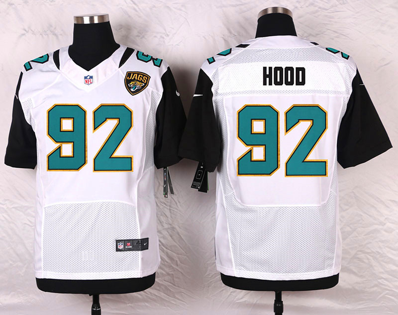 Nike Jacksonville Jaguars #92 Hood White Elite Jersey