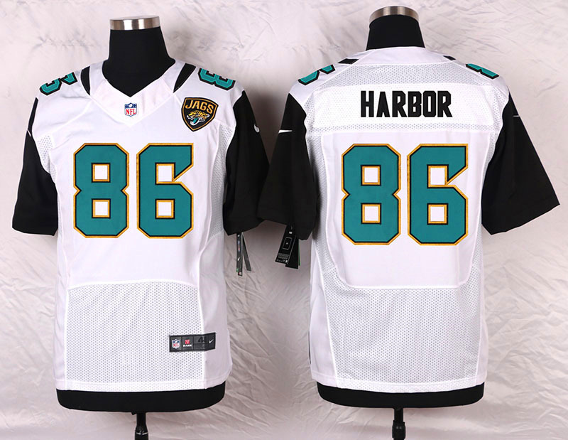 Nike Jacksonville Jaguars #86 Harbor White Elite Jersey