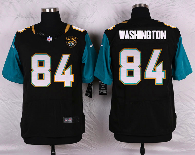 Nike Jacksonville Jaguars #84 Washington Black Elite Jersey