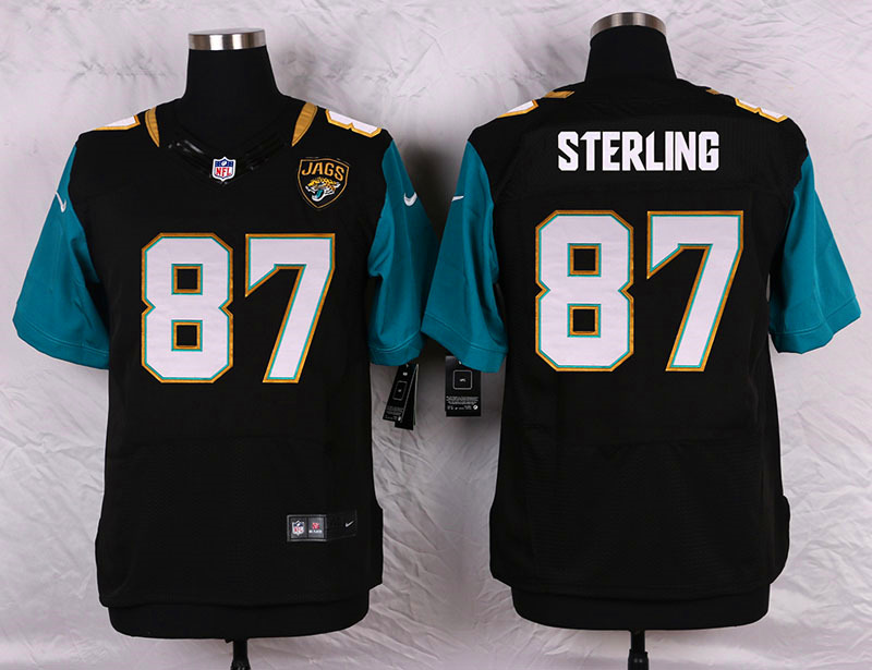 Nike Jacksonville Jaguars #87 Sterling Black Elite Jersey