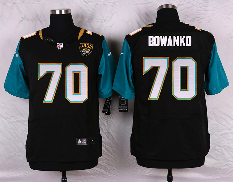 Nike Jacksonville Jaguars #70 Bowanko Black Elite Jersey