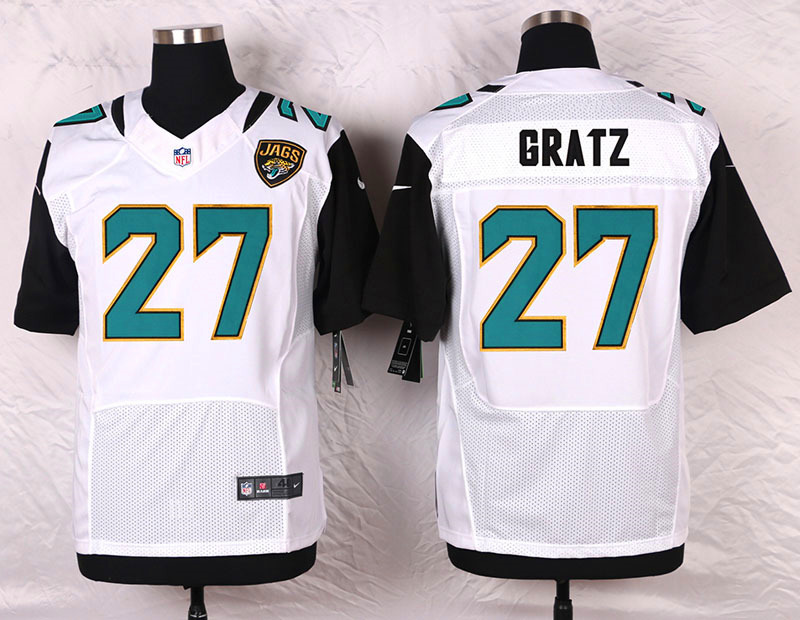 Nike Jacksonville Jaguars #27 Gratz White Elite Jersey