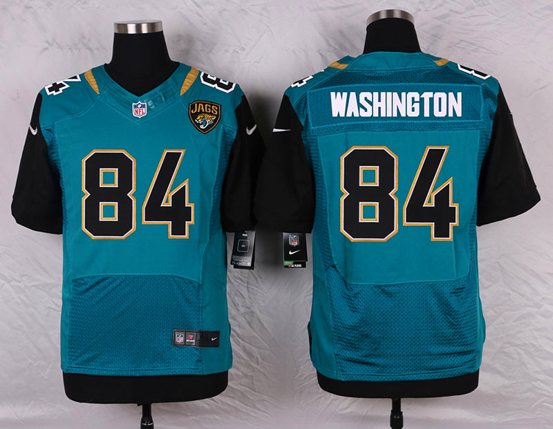 Nike Jacksonville Jaguars #84 Washington Green Elite Jersey