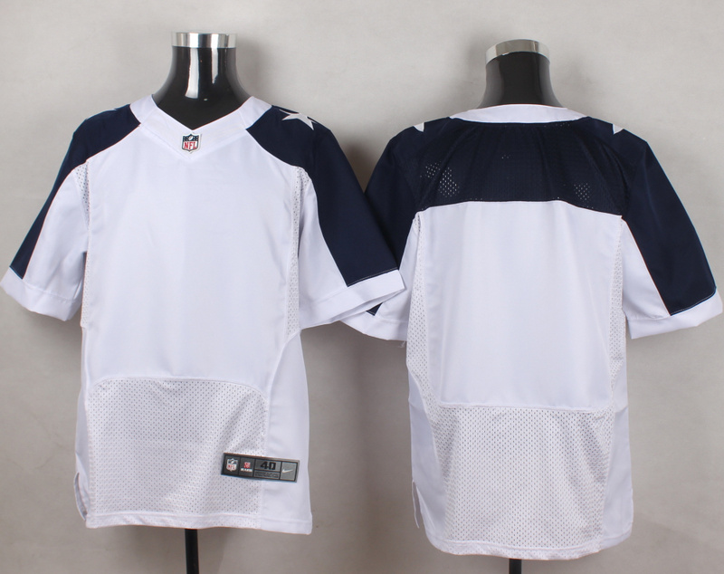 Nike Dallas Cowboys Blank Thanksgiving White Elite Jersey