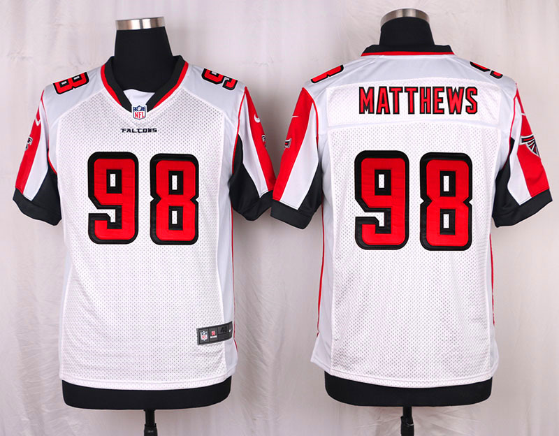 Nike Atlanta Falcons #98 Matthews White Elite Jersey