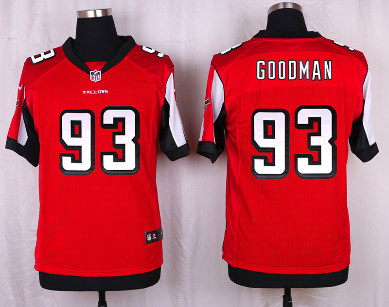 Nike Atlanta Falcons #93 Goodman Red Elite Jersey