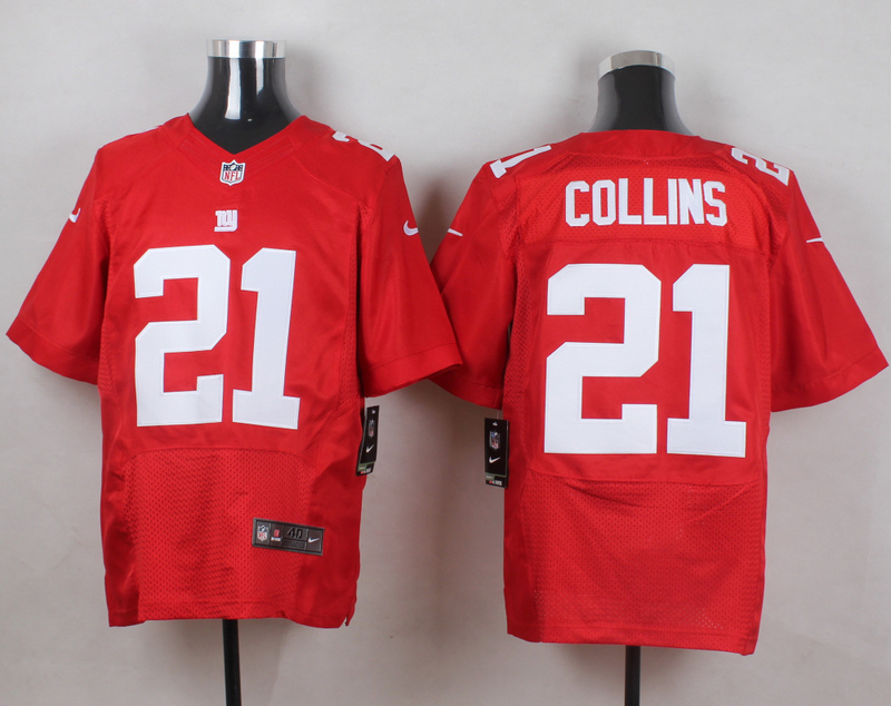 Nike New York Giants #21 Collins Red Elite Jersey