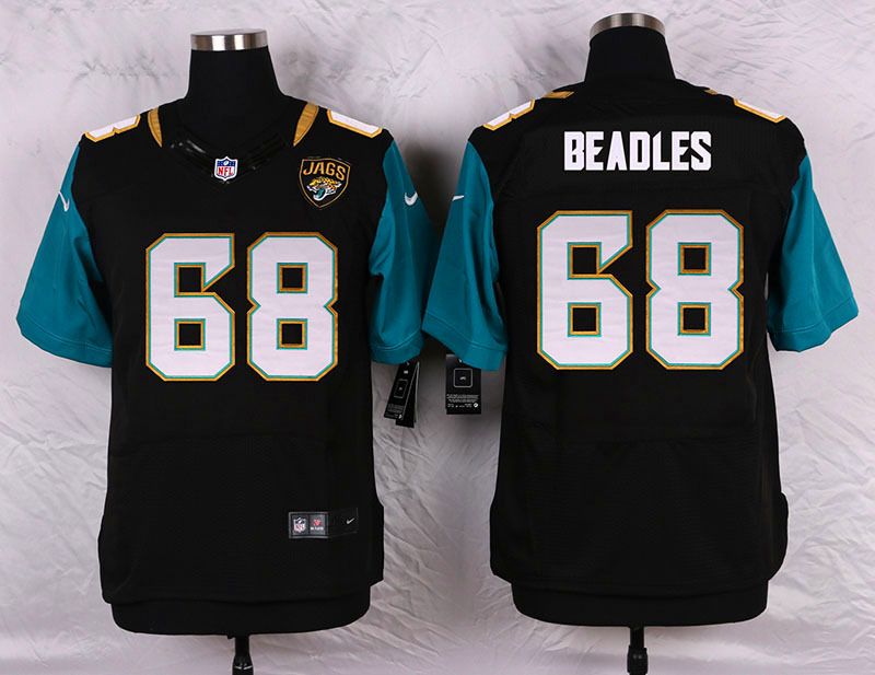 Nike Jacksonville Jaguars #68 Beadles Black Elite Jersey