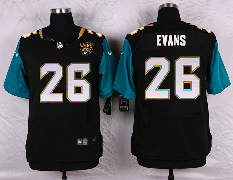 Nike Jacksonville Jaguars #26 Evans Black Elite Jersey