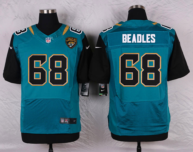 Nike Jacksonville Jaguars #68 Beadles Green Elite Jersey