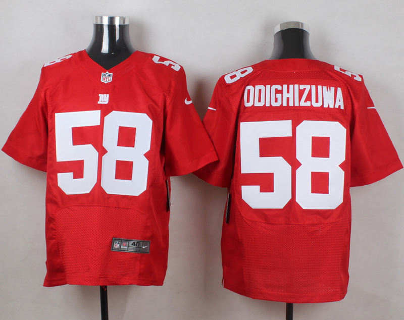 Nike New York Giants #58 Odighizuwa Red Elite Jersey