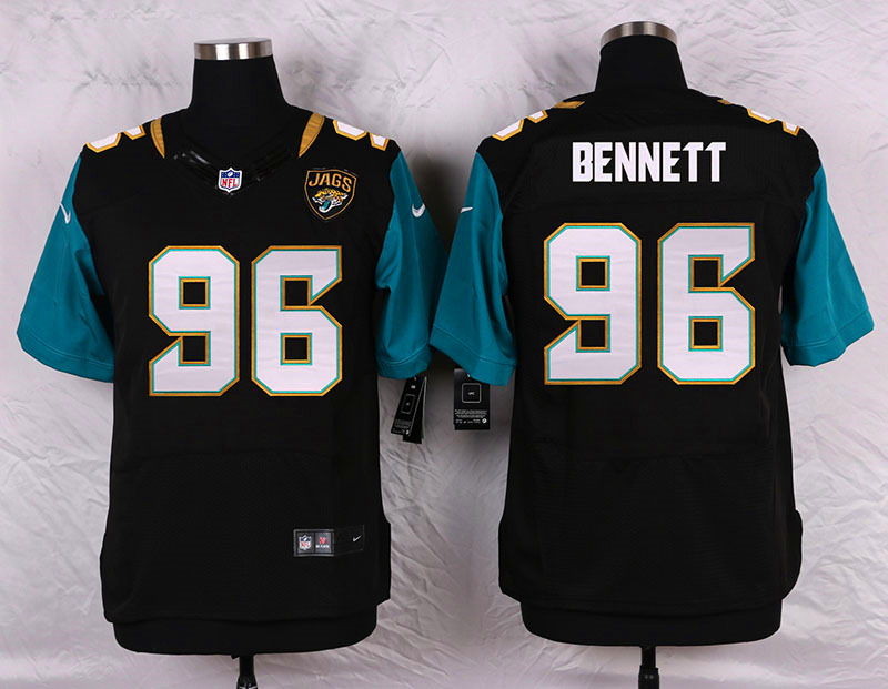 Nike Jacksonville Jaguars #96 Bennett Black Elite Jersey