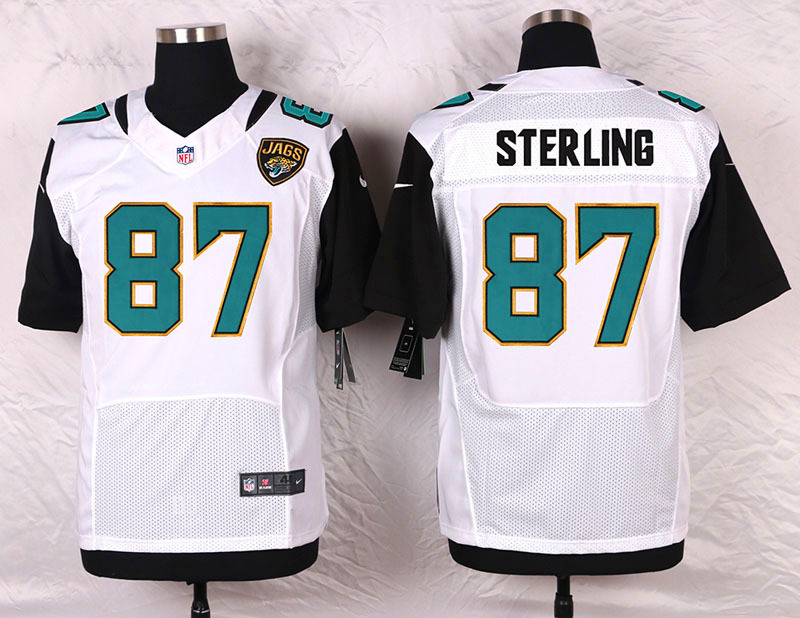 Nike Jacksonville Jaguars #87 Sterling White Elite Jersey