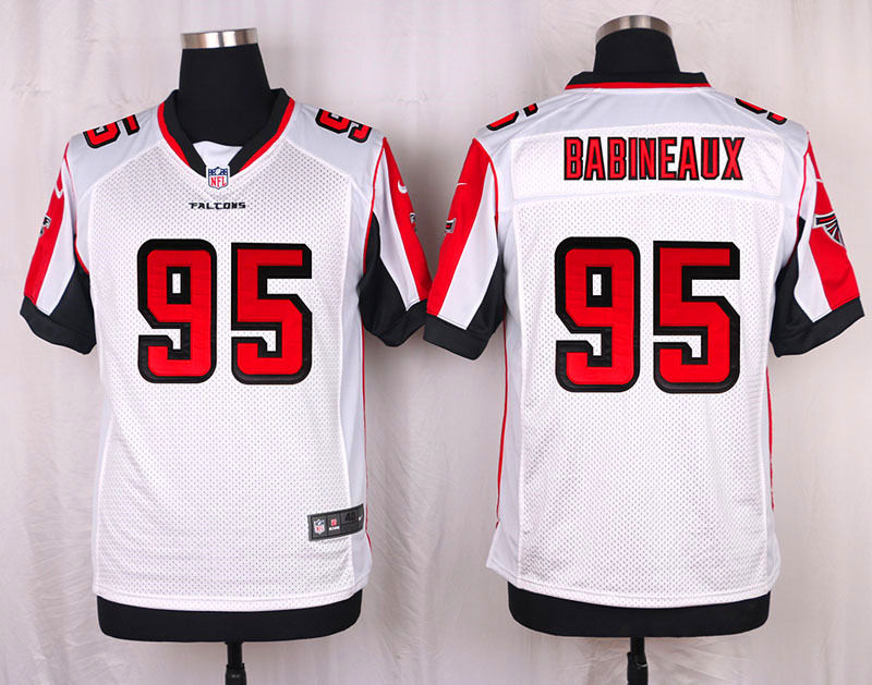 Nike Atlanta Falcons #95 Babineaux White Elite Jersey