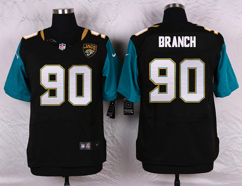 Nike Jacksonville Jaguars #90 Branch Black Elite Jersey