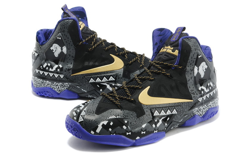 Nike LeBron James Basketball 11 Shoes Black Purple