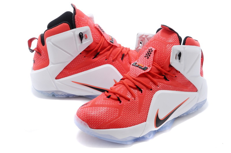 Nike Basketball Lebron James Red White Shoes 12