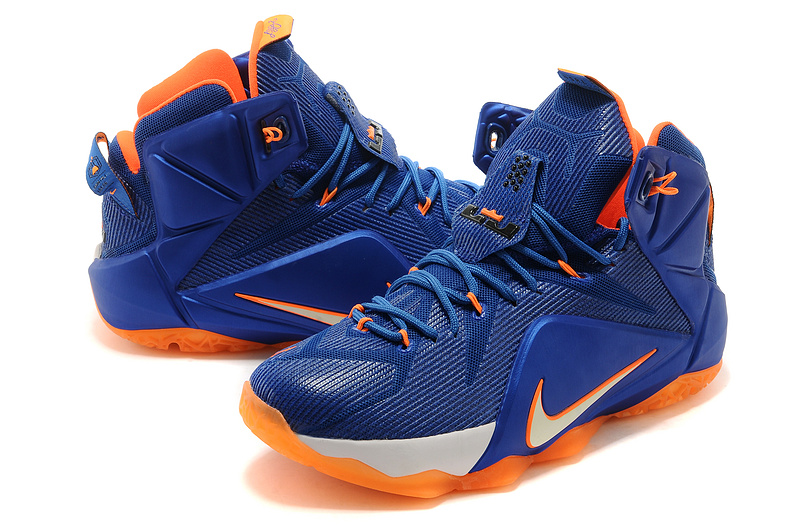 Nike Basketball Lebron James Blue Orange Shoes 12