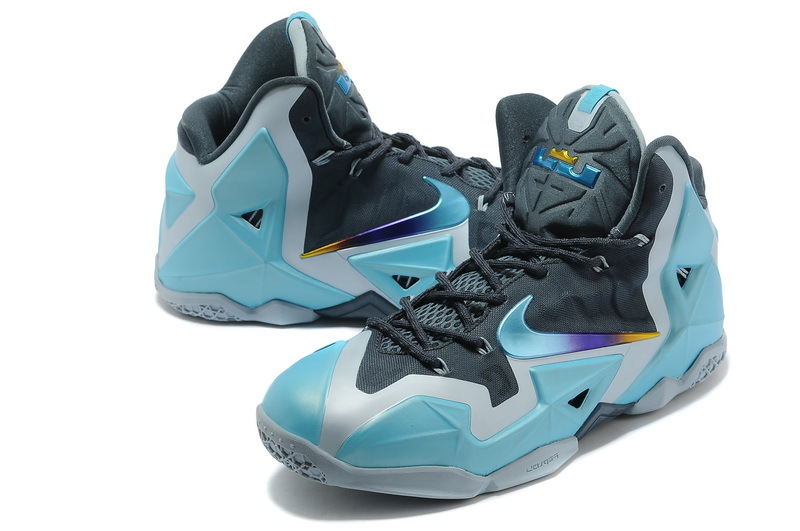 Nike LeBron James Basketball 11 Shoes Grey Blue