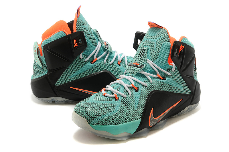Nike Basketball Lebron James Black Orange Green Shoes 12