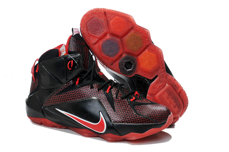 Nike LeBron James Basketball 12 Shoes Black Red