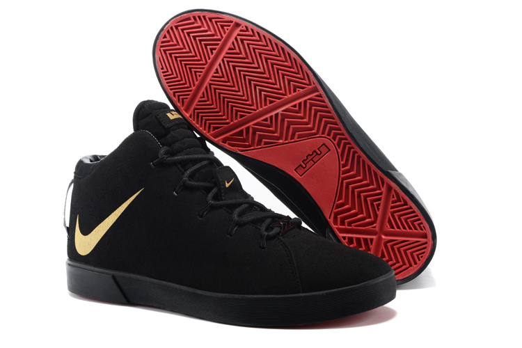 Nike LeBron 12 NSW Lifestyle Shoes Black Gold