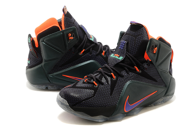 Nike Basketball Lebron James Black Orange Shoes 12