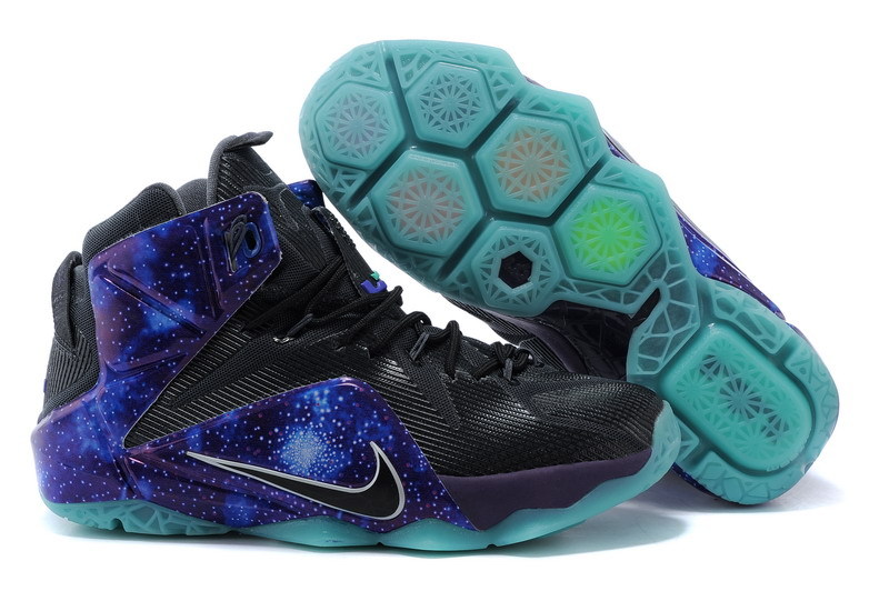 Nike Basketball Lebron James Black Blue Shoes 12