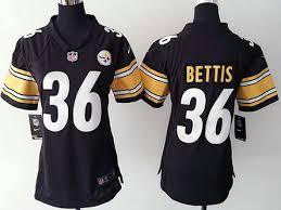 Womens Pittsburgh Steelers #36 Jerome Bettis Black Jersey.jpeg