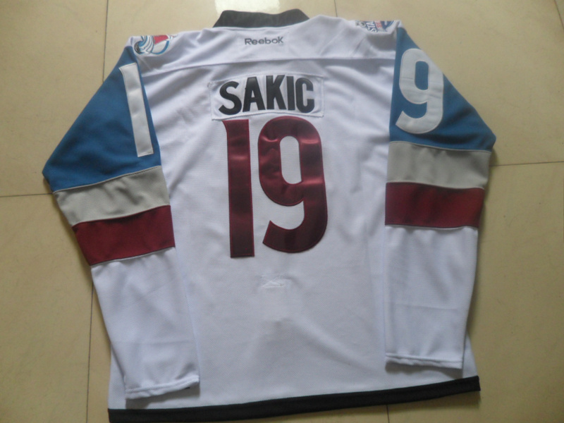 NHL Colorado Avalanche #19 Sakic White Jersey