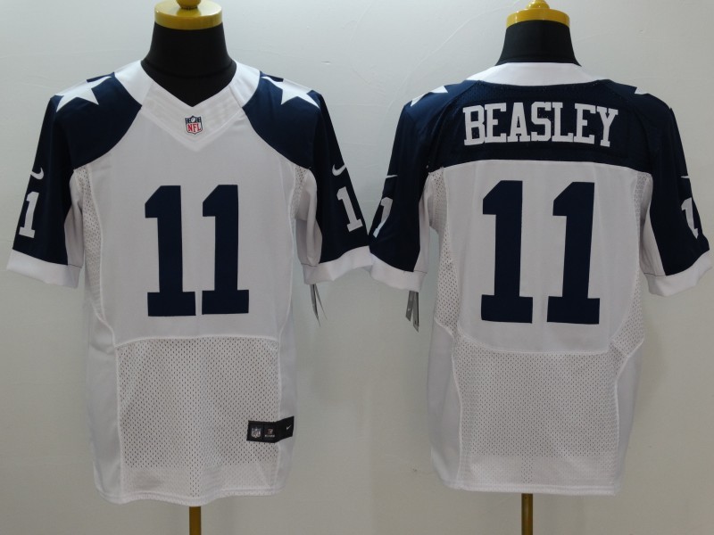 NFL Dallas Cowboys #11 Beasley White Thanksgiving Elite Jersey