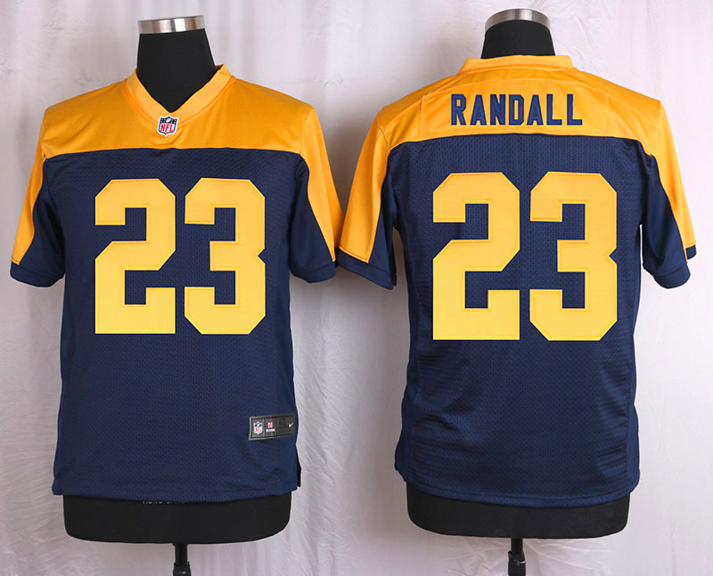 Nike Green Bay Packers #23 Randall Yellow Blue Elite Jersey