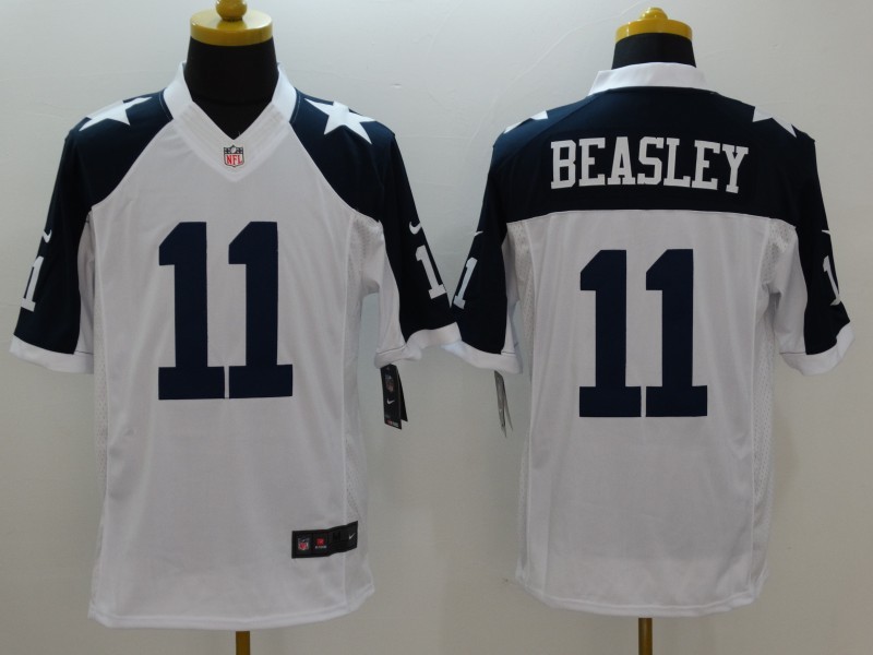 NFL Dallas Cowboys #11 Beasley White Thanksgiving Jersey