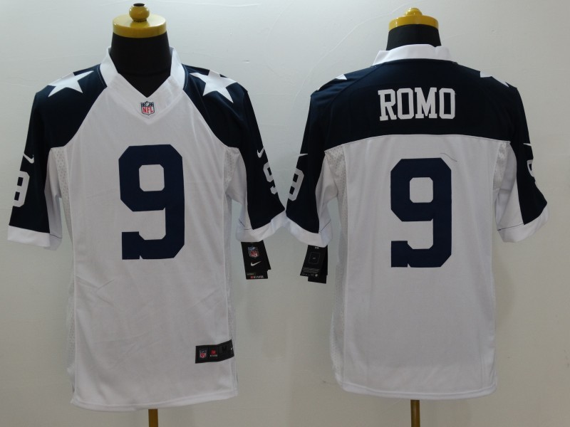 NFL Dallas Cowboys #9 Romo White Thanksgiving Limited Jersey