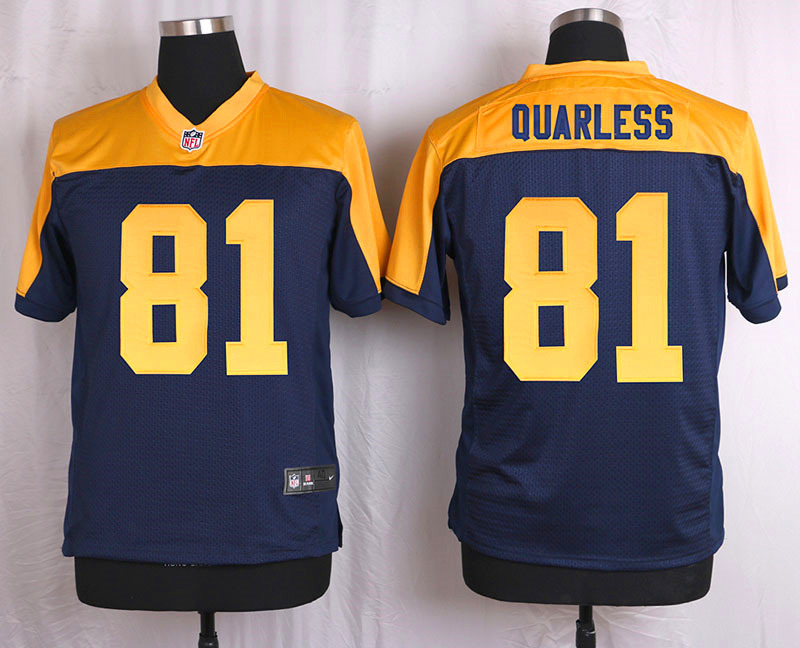 Nike Green Bay Packers #81 Quarless Yellow Blue Elite Jersey