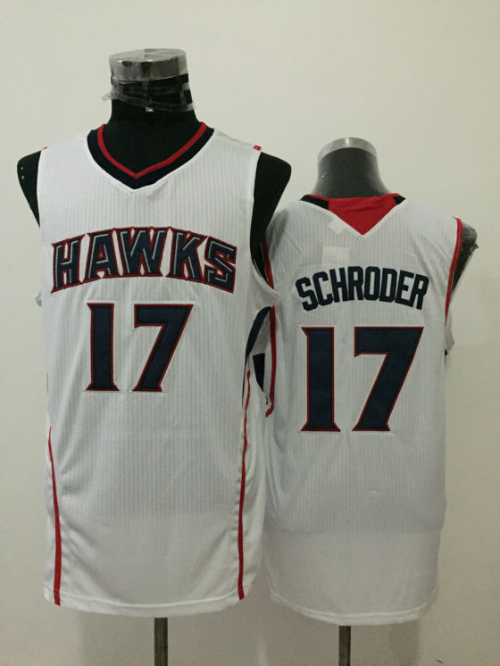 NBA Atlanta Hawks #17 Schroder White Jersey